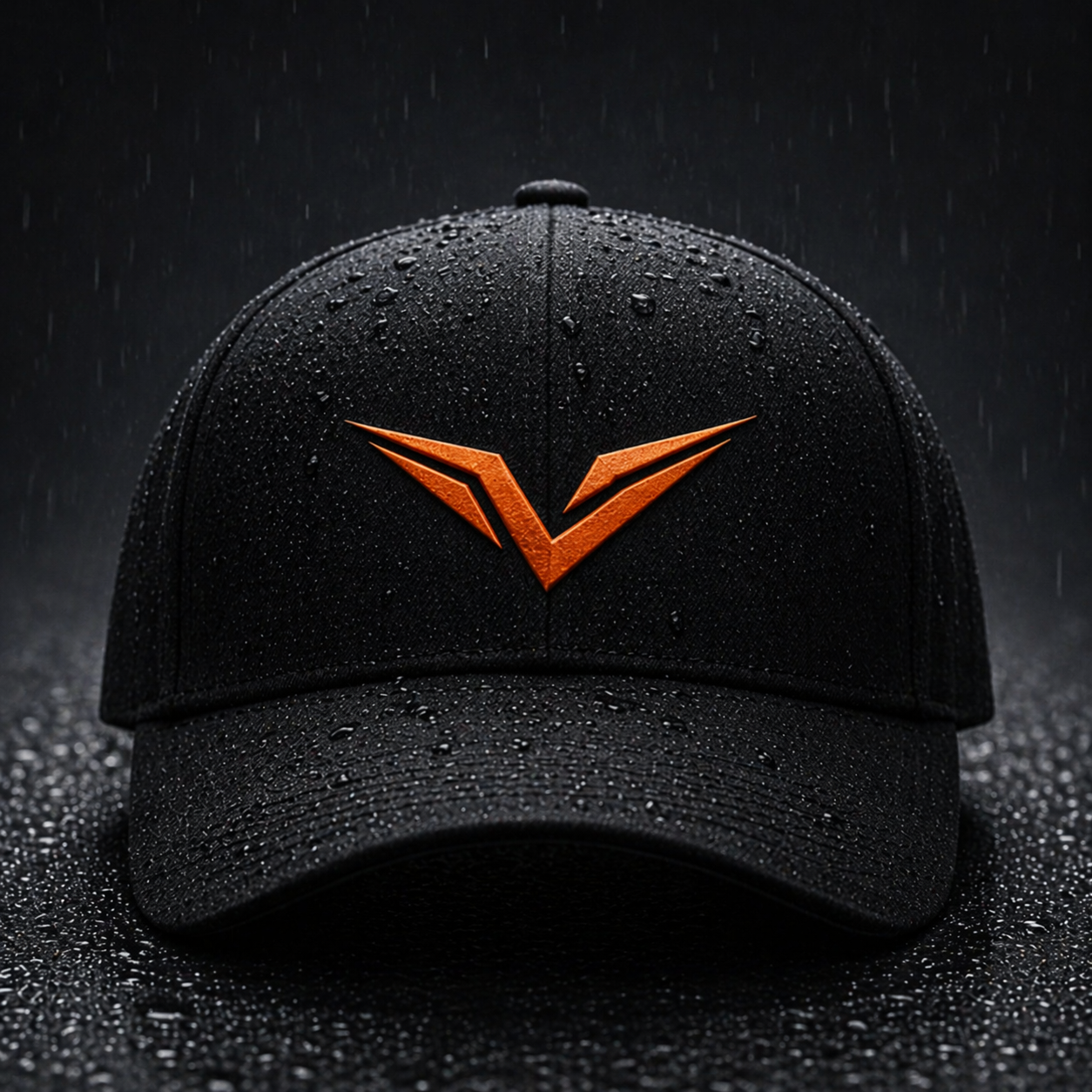 VALLTO Premium Padel Cap – Black & Orange Minimal Sports Hat