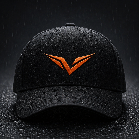 VALLTO Premium Padel Cap – Black & Orange Minimal Sports Hat