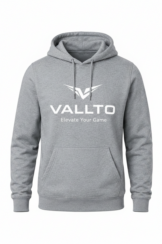 Vallto Grey Elevate Your Game Hoodie
