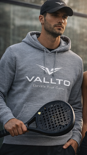 Vallto Grey Elevate Your Game Hoodie