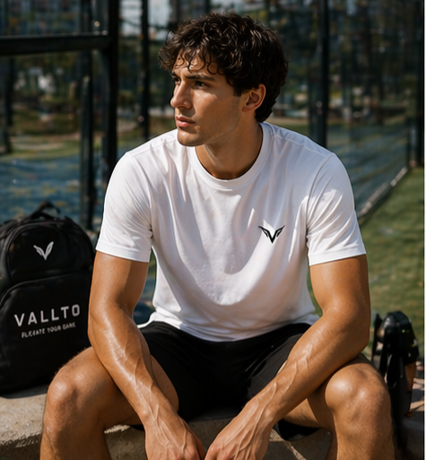 VALLTO Men’s Performance Tee – White