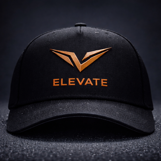 VALLTO Elevate Cap – Black & Orange Premium Padel Hat